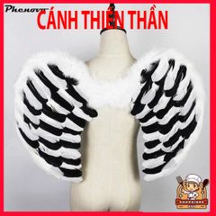 Cánh Thiên Thần Cosplay Trắng - Phụ Kiện Tiệc Tùng Halloween & Vũ Hội Hóa Trang 60cm x 50cm, Quà Tặng Độc Đáo Cho Fan Hóa Trang