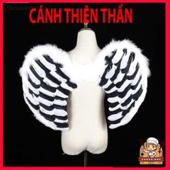 Cánh Thiên Thần Cosplay Trắng - Phụ Kiện Tiệc Tùng Halloween & Vũ Hội Hóa Trang 60cm x 50cm, Quà Tặng Độc Đáo Cho Fan Hóa Trang