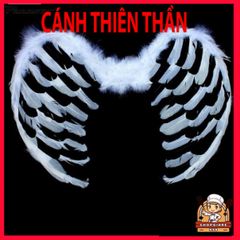Cánh Thiên Thần Cosplay Trắng - Phụ Kiện Tiệc Tùng Halloween & Vũ Hội Hóa Trang 60cm x 50cm, Quà Tặng Độc Đáo Cho Fan Hóa Trang