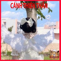 Cánh lông vũ trắng Halloween cho bé - Phụ kiện chụp hình, Cosplay, Dây buộc tóc và Đũa ma thuật - Thời trang Unisex
