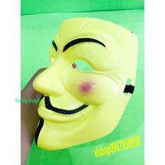 Mặt Nạ Hacker Vàng Đậm 2021 - Đồ Hóa Trang Ngọn Nghề Cho Tiệc Halloween & Ngày Hội Hóa Trang Trẻ Em