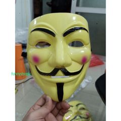 Mặt Nạ Hacker Vàng Đậm 2021 - Đồ Hóa Trang Ngọn Nghề Cho Tiệc Halloween & Ngày Hội Hóa Trang Trẻ Em
