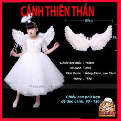 Cánh Thiên Thần Lông Vũ Trắng - Bộ Phụ Kiện Nhập Vai Thiên Thần Cho Biểu Diễn và Chụp Ảnh - Chất Lượng Cao, Nhiều Kích Cỡ