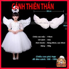 Cánh Thiên Thần Lông Vũ Trắng - Bộ Phụ Kiện Nhập Vai Thiên Thần Cho Biểu Diễn và Chụp Ảnh - Chất Lượng Cao, Nhiều Kích Cỡ