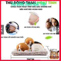 Gấu Bông Chó Mèo Than Hoạt Tính - Khử Mùi và Trang Trí Xe Hơi, Kích Thước 28x20cm hoặc 14x17cm, 99% Giống Thật