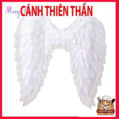 Cánh Thiên Thần Lông Vũ Trắng 3D - Phụ Kiện Cosplay Halloween Hóa Trang Độc Đáo Cho Tiệc Tùng và Biểu Diễn