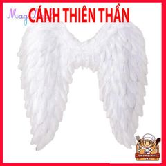 Cánh Thiên Thần Lông Vũ Trắng 3D - Phụ Kiện Cosplay Halloween Hóa Trang Độc Đáo Cho Tiệc Tùng và Biểu Diễn