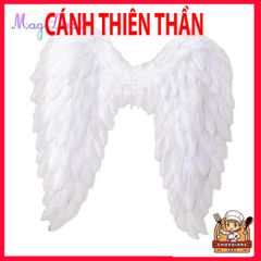 Cánh Thiên Thần Lông Vũ Trắng 3D - Phụ Kiện Cosplay Halloween Hóa Trang Độc Đáo Cho Tiệc Tùng và Biểu Diễn