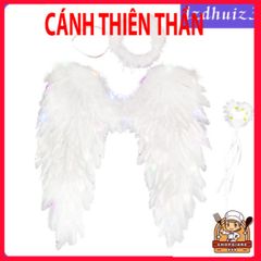 Cánh thiên thần lông vũ trắng cho trẻ em - Trang phục Halloween, Giáng Sinh, Khiêu vũ - Phụ kiện tiệc tùng độc đáo