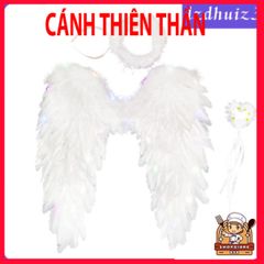 Cánh thiên thần lông vũ trắng cho trẻ em - Trang phục Halloween, Giáng Sinh, Khiêu vũ - Phụ kiện tiệc tùng độc đáo