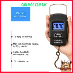 Cân Điện Tử Mini Xách Tay 50kg - Cân Hành Lý LCD HD Sáng, Tặng Kèm Pin - Cân Treo Chắc Chắn và Tiện Dụng