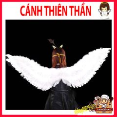 Cánh Thiên Thần Hóa Trang Trắng Cho Bé Gái - Lông Vũ Tự Nhiên, Phù Hợp Mọi Dịp Tiệc Halloween, Giáng Sinh, Cosplay