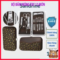 Bộ dụng cụ cắt bấm dũa móng tay chân 12 món thép không gỉ Sandrine BMT2 - Chăm sóc cá nhân cao cấp, tiện lợi cho gia đình