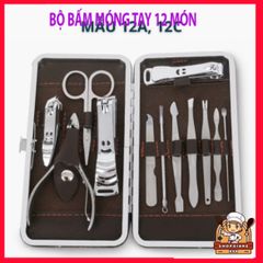 Bộ dụng cụ cắt bấm dũa móng tay chân 12 món thép không gỉ Sandrine BMT2 - Chăm sóc cá nhân cao cấp, tiện lợi cho gia đình