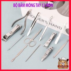 Bộ dụng cụ cắt bấm dũa móng tay chân 12 món thép không gỉ Sandrine BMT2 - Chăm sóc cá nhân cao cấp, tiện lợi cho gia đình