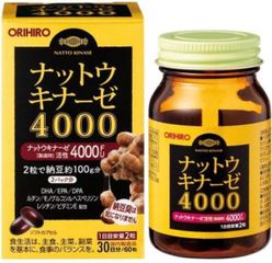 Viên uống Orihiro Nattokinase 4000FU Hỗ Trợ Phòng Ngừa Tai Biến - Giải Pháp Dinh Dưỡng Từ Nhật Bản, 60 Viên