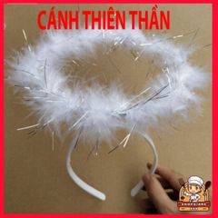Bộ Cánh Thiên Thần Lông Vũ Trắng - Phụ Kiện Biểu Diễn Cosplay, Gậy và Băng Đô Cho Buổi Lễ Hội hoặc Chụp Ảnh