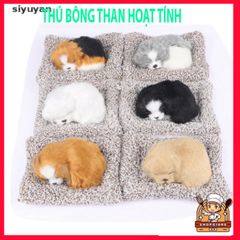 Cún Ngủ Nhồi Bông Hình Chó Bằng Than Tre Hoạt Tính - Phụ Kiện Xe Hơi Độc Đáo, Quà Tặng Sinh Nhật Cho Bé