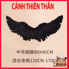 Đôi Cánh Thiên Thần Lông Vũ Trắng - Phụ Kiện Nhập Vai Cho Người Lớn, Dành Cho Lễ Hội Halloween Và Chụp Hình Thú Vị
