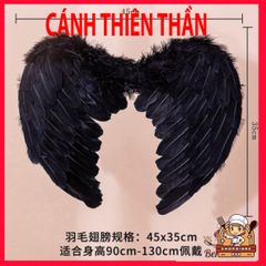 Đôi Cánh Thiên Thần Lông Vũ Trắng - Phụ Kiện Nhập Vai Cho Người Lớn, Dành Cho Lễ Hội Halloween Và Chụp Hình Thú Vị