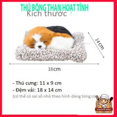 Thú bông trang trí ô tô chó mèo gấu 99% giống thật - Lõi than hoạt tính khử mùi, tạo không khí trong lành cho xe hơi
