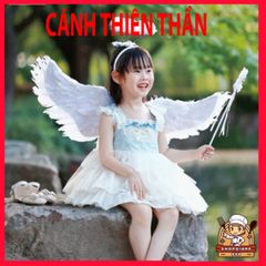Đôi Cánh Thiên Thần Lông Vũ Trắng - Bộ Phụ Kiện Hóa Trang Công Chúa, Halloween, Trung Thu - Đồ Chơi Thời Trang Trẻ Em