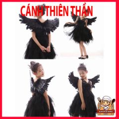 Đôi Cánh Thiên Thần Lông Vũ Trắng - Bộ Phụ Kiện Hóa Trang Công Chúa, Halloween, Trung Thu - Đồ Chơi Thời Trang Trẻ Em