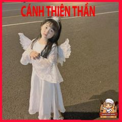 Đôi Cánh Thiên Thần Lông Vũ Trắng - Bộ Phụ Kiện Hóa Trang Công Chúa, Halloween, Trung Thu - Đồ Chơi Thời Trang Trẻ Em