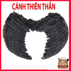 Cánh Thiên Thần Cosplay Lông Vũ Đen Trắng Cho Người Lớn và Trẻ Em - Phụ Kiện Hóa Trang Tưng Bừng Dịp Lễ Hội