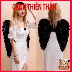 Cánh Thiên Thần Cosplay Lông Vũ Đen Trắng Cho Người Lớn và Trẻ Em - Phụ Kiện Hóa Trang Tưng Bừng Dịp Lễ Hội
