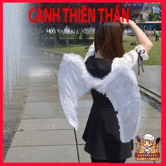 Cánh Thiên Thần Cosplay Lông Vũ Đen Trắng Cho Người Lớn và Trẻ Em - Phụ Kiện Hóa Trang Tưng Bừng Dịp Lễ Hội