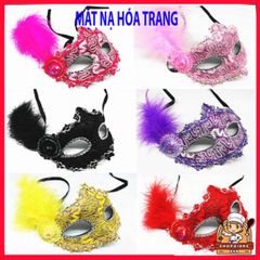 Mặt Nạ Lông Vũ Công Chúa - Mặt Nạ Che Nửa Mặt Dành Cho Tiệc Halloween, Valentine và Lễ Hội Giáng Sinh