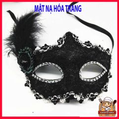 Mặt Nạ Lông Vũ Công Chúa - Mặt Nạ Che Nửa Mặt Dành Cho Tiệc Halloween, Valentine và Lễ Hội Giáng Sinh