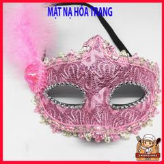 Mặt Nạ Lông Vũ Công Chúa - Mặt Nạ Che Nửa Mặt Dành Cho Tiệc Halloween, Valentine và Lễ Hội Giáng Sinh