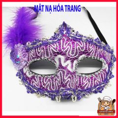 Mặt Nạ Lông Vũ Công Chúa - Mặt Nạ Che Nửa Mặt Dành Cho Tiệc Halloween, Valentine và Lễ Hội Giáng Sinh