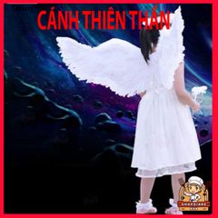 Cánh Lông Vũ Trẻ Em Trắng - Đạo Cụ Tiệc Tùng Hóa Trang, Dễ Dàng Mang Theo, An Toàn, Thân Thiện Với Môi Trường