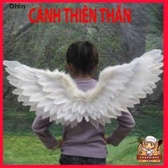 Cánh Lông Vũ Trẻ Em Trắng - Đạo Cụ Tiệc Tùng Hóa Trang, Dễ Dàng Mang Theo, An Toàn, Thân Thiện Với Môi Trường