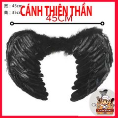 Cánh Cục Cưng Ma Tà Cosplay - Trang Phục Biểu Diễn Lông Vũ Đen Trắng, Giao Hàng Hoả Tốc Tại Hà Nội, Kích Thước Đa Dạng