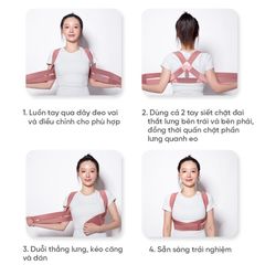 Đai Hỗ Trợ Lưng Điều Chỉnh Tư Thế - Giúp Giảm Đau Lưng, Thoải Mái, Dễ Dàng Sử Dụng Cho Mọi Lứa Tuổi