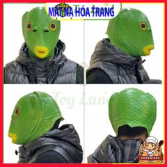 Mặt Nạ Ếch Xanh Silicone Cao Cấp - Mặt Nạ Hóa Trang Đầu Cá Dày Đẹp Cho Tiệc Tùng Halloween và Cosplay