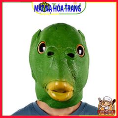 Mặt Nạ Ếch Xanh Silicone Cao Cấp - Mặt Nạ Hóa Trang Đầu Cá Dày Đẹp Cho Tiệc Tùng Halloween và Cosplay