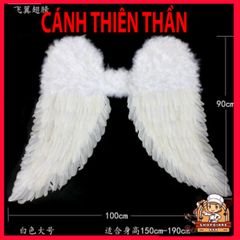 Bộ Cánh Thiên Thần Trắng Cho Bé - Cánh Lông Vũ Cosplay Dự Tiệc Hóa Trang, Nguyên Liệu An Toàn, Kèm Dây Đeo Thoải Mái
