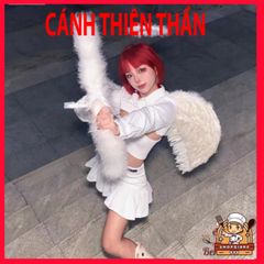 Bộ Cánh Thiên Thần Trắng Cho Bé - Cánh Lông Vũ Cosplay Dự Tiệc Hóa Trang, Nguyên Liệu An Toàn, Kèm Dây Đeo Thoải Mái