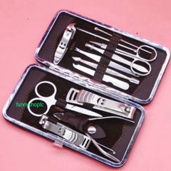 Bộ 12 Món Dụng Cụ Cắt, Bấm Móng Tay Inox Chống Gỉ - Hộp Sang Trọng Tiện Dụng Cho Chăm Sóc Cá Nhân