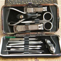 Bộ 12 Món Dụng Cụ Cắt, Bấm Móng Tay Inox Chống Gỉ - Hộp Sang Trọng Tiện Dụng Cho Chăm Sóc Cá Nhân