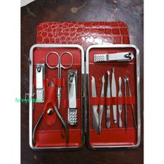 Bộ 12 Món Dụng Cụ Cắt, Bấm Móng Tay Inox Chống Gỉ - Hộp Sang Trọng Tiện Dụng Cho Chăm Sóc Cá Nhân