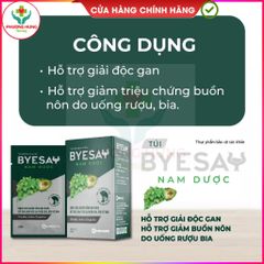 Nước Giải Rượu Byesay Nam Dược – Hỗ Trợ Giảm Say Rượu, Tăng Cường Giải Độc Gan - Hộp 6 Túi Tiện Lợi