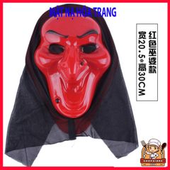 Mặt Nạ Scream Halloween - Phụ Kiện Thời Trang Đen Hood Ma Mặt Đáng Sợ Cho Các Dịp Kinh Hoàng và Nhập Vai