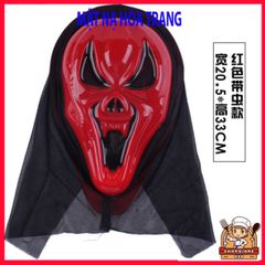 Mặt Nạ Scream Halloween - Phụ Kiện Thời Trang Đen Hood Ma Mặt Đáng Sợ Cho Các Dịp Kinh Hoàng và Nhập Vai