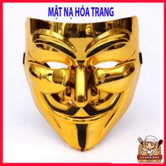 Mặt Nạ Hacker Chúa Anonymous Cực Ngầu - Phụ Kiện Thời Trang Cosplay Halloween - Màu Vàng, Bạc, Đen, Trắng